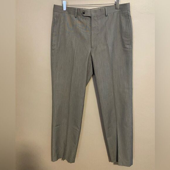 Lauren Ralph Lauren flat front grey trousers 34Wx32L - Picture 1 of 7